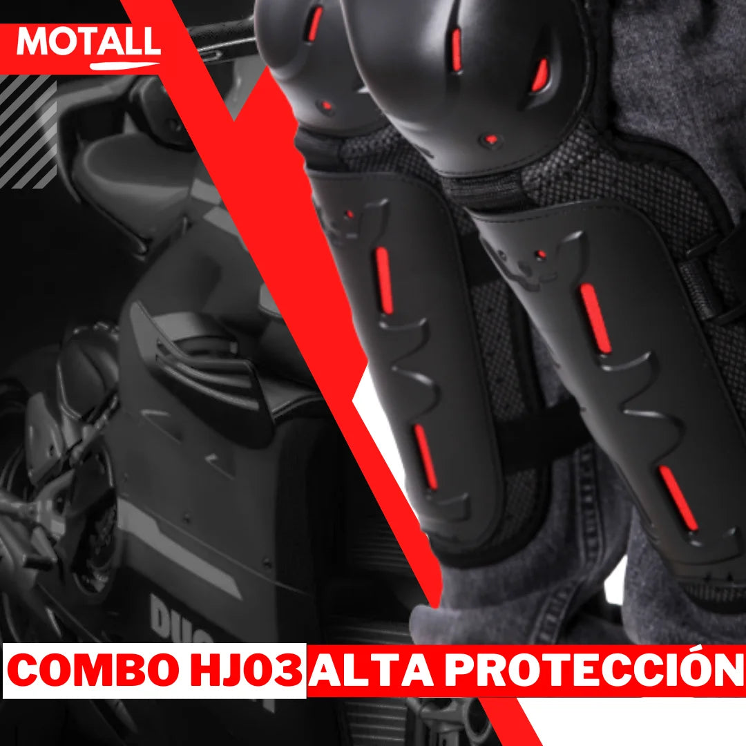Combo proteccion para moto motociclista rodillera codera