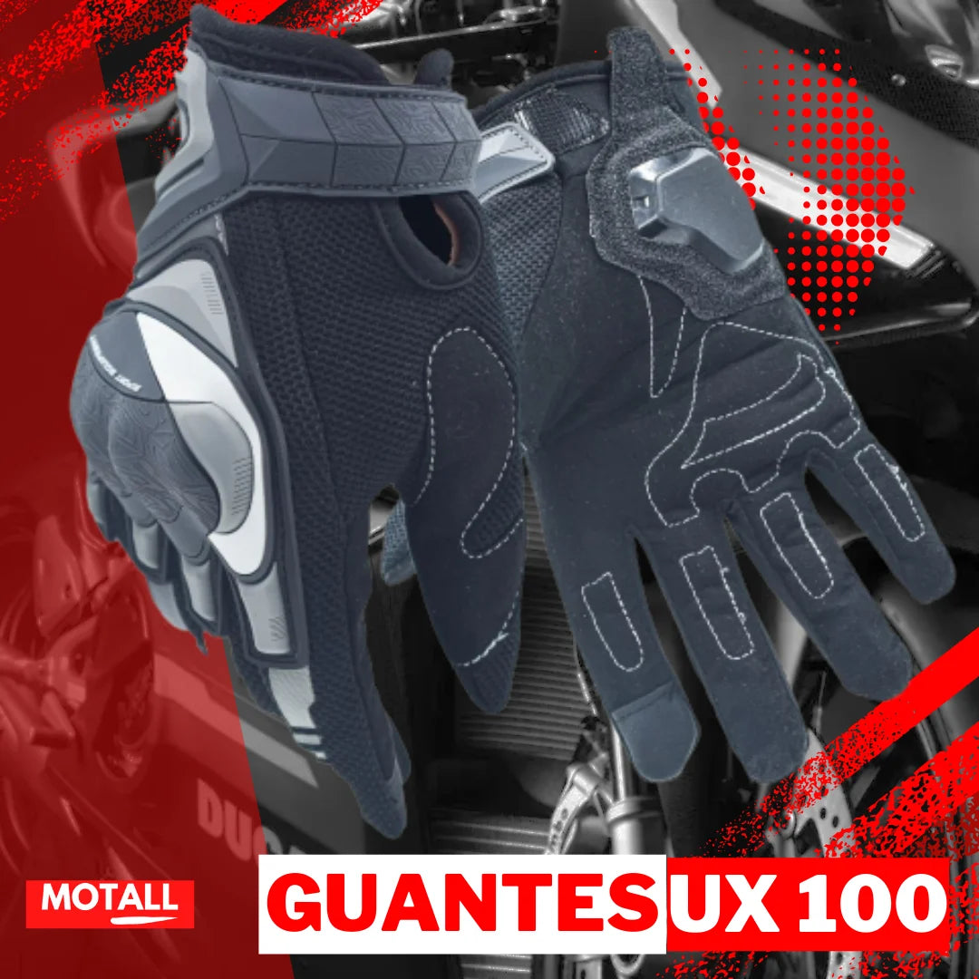 Guantes para moto proteccion motociclista UX 100