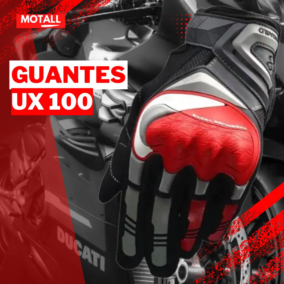 Guantes para moto proteccion motociclista UX 100